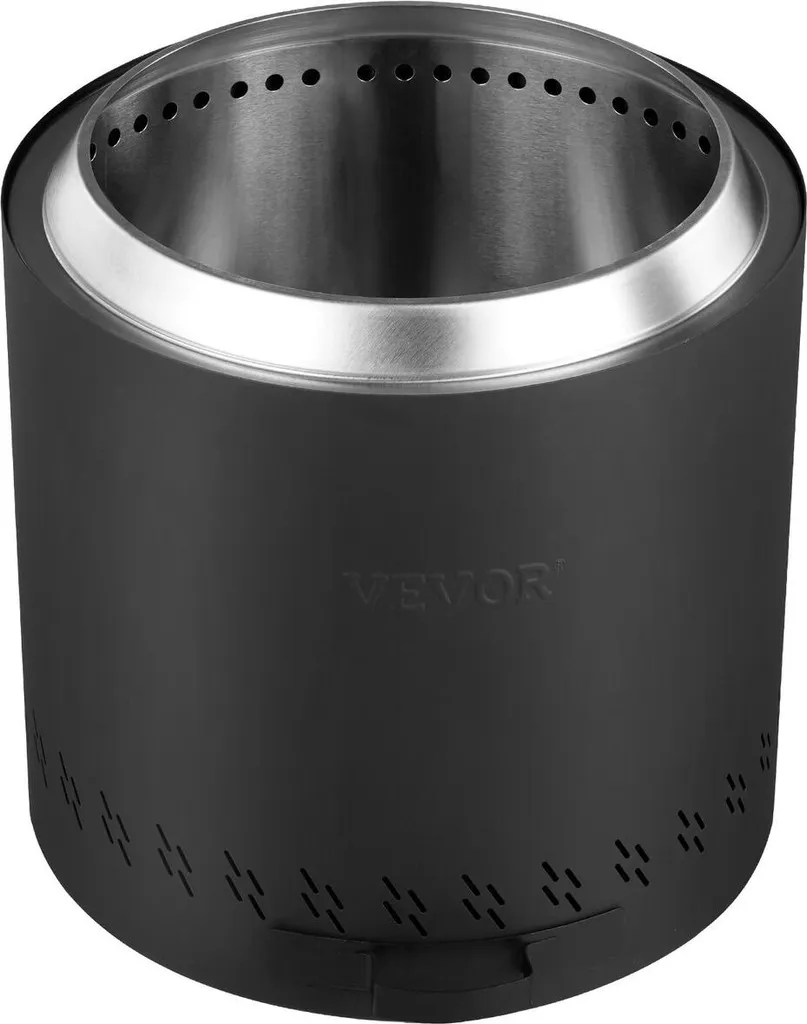 Brasero de jardin sans fumée en inox Bonfire 15,8 po pour feu de bois