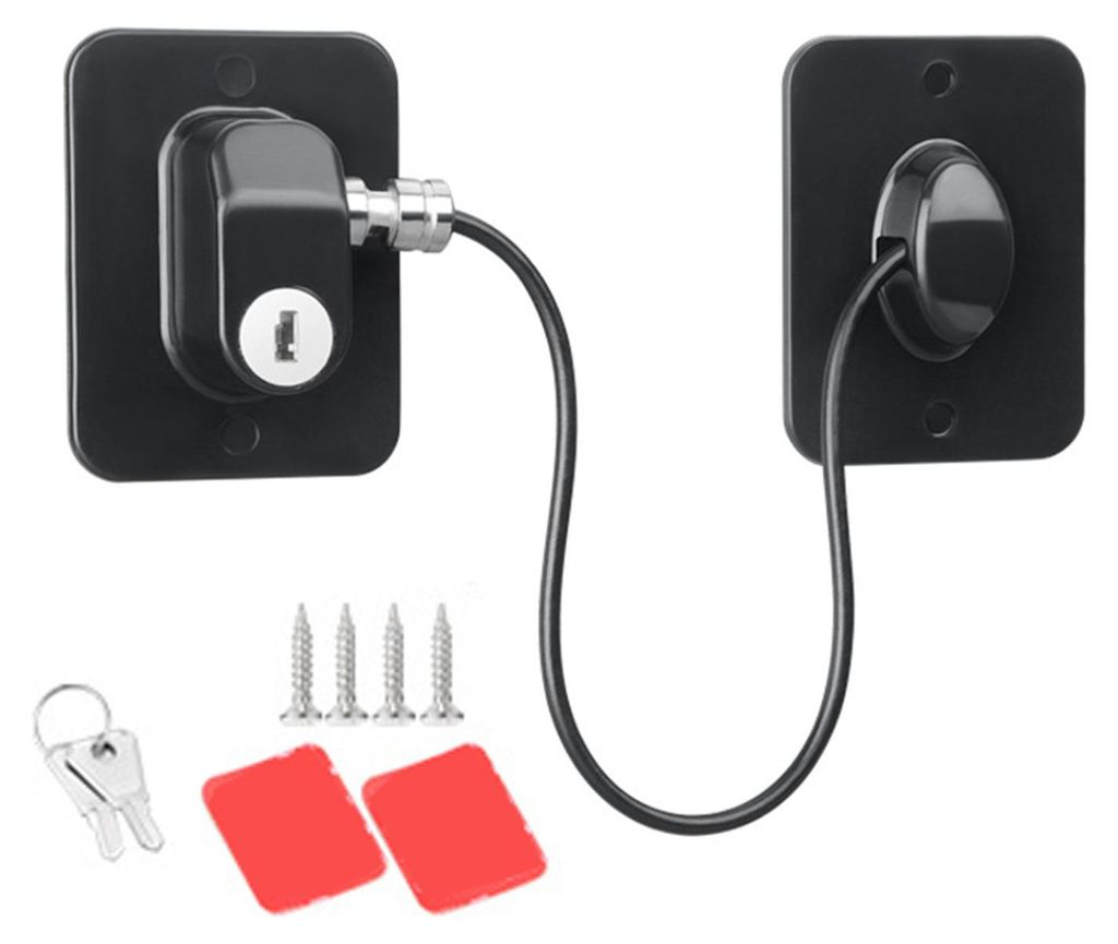 Kühlschranktürschloss-Set mit Schlüsseln, kindersicher, kein Werkzeug erforderlich, Sicherheitsschloss für Kühlschrank, Gefrierschrank, Schrä...