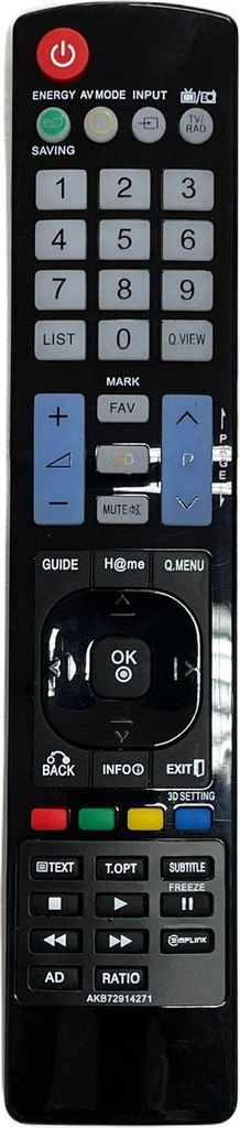Télécommande LG AKB72914271 Téléviseur 32LW4500 42LW4500 Image du produit 