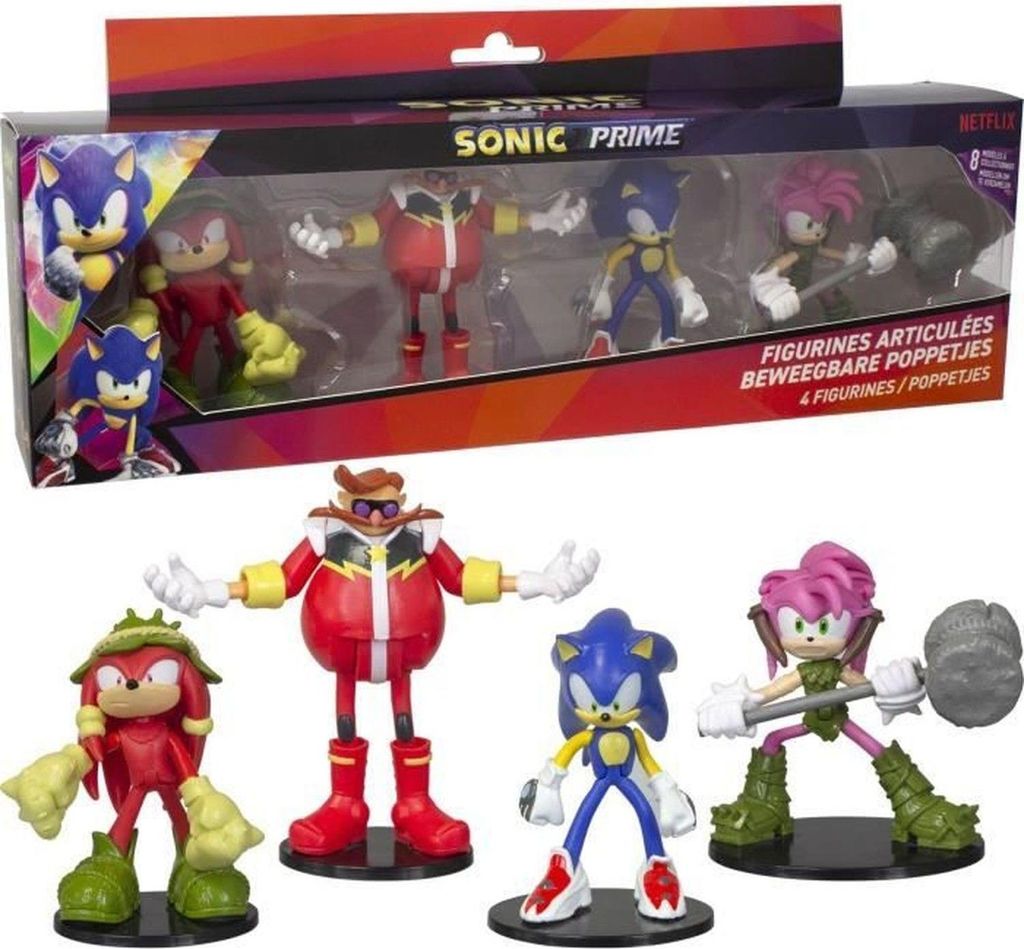 Artikulierte Figuren Sonic Prime 4 Stück