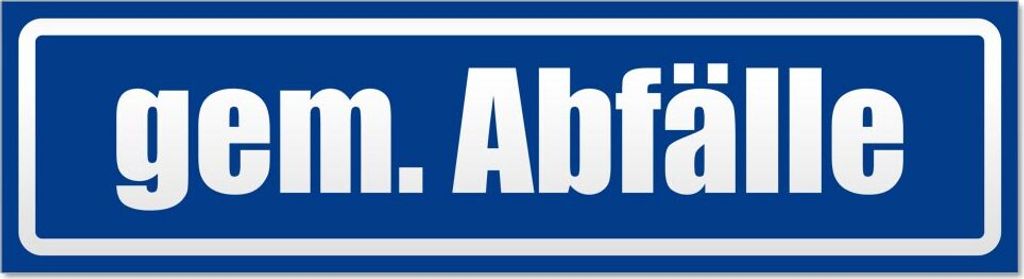 gem. Abfälle invertiert Magnetschild Schild magnetisch