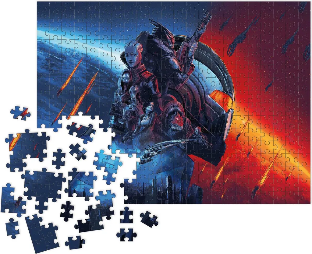 Puzzle Mass Effect Anti-Reflet 51x69 cm en Carton Robuste sans Poussière