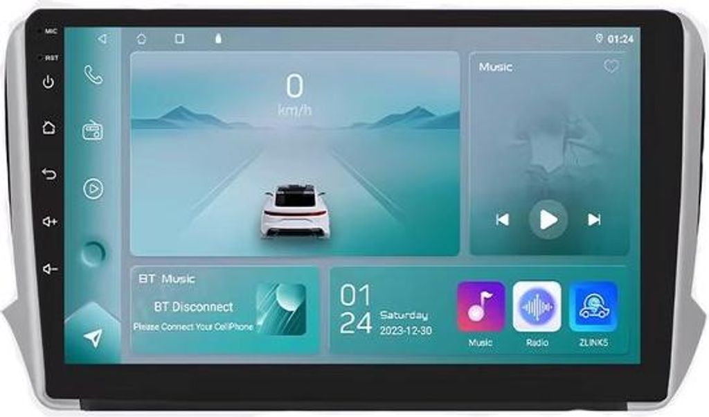 Autoradio mit Bluetooth und CarPlay für Peugeot 2008 & 208 (2014–2018) – Kompatibel mit Apple und Android – Stereoanlage mit Navigationssyst...