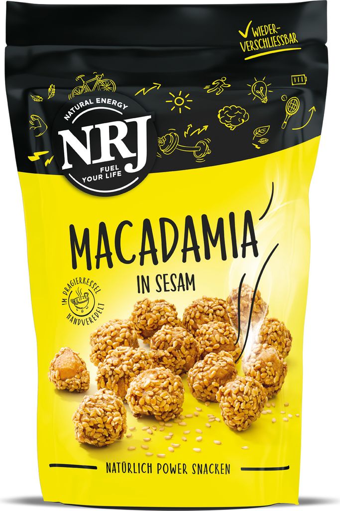 NRJ Macadamiakerne in Sesam geröstet 150g Produktbild 