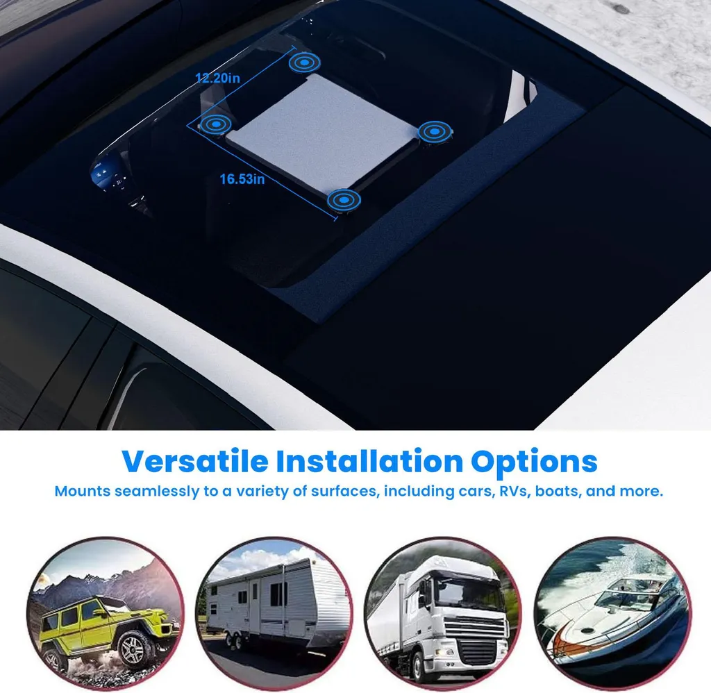 Support satellite compact pour camping-car avec ventouse puissante - 3