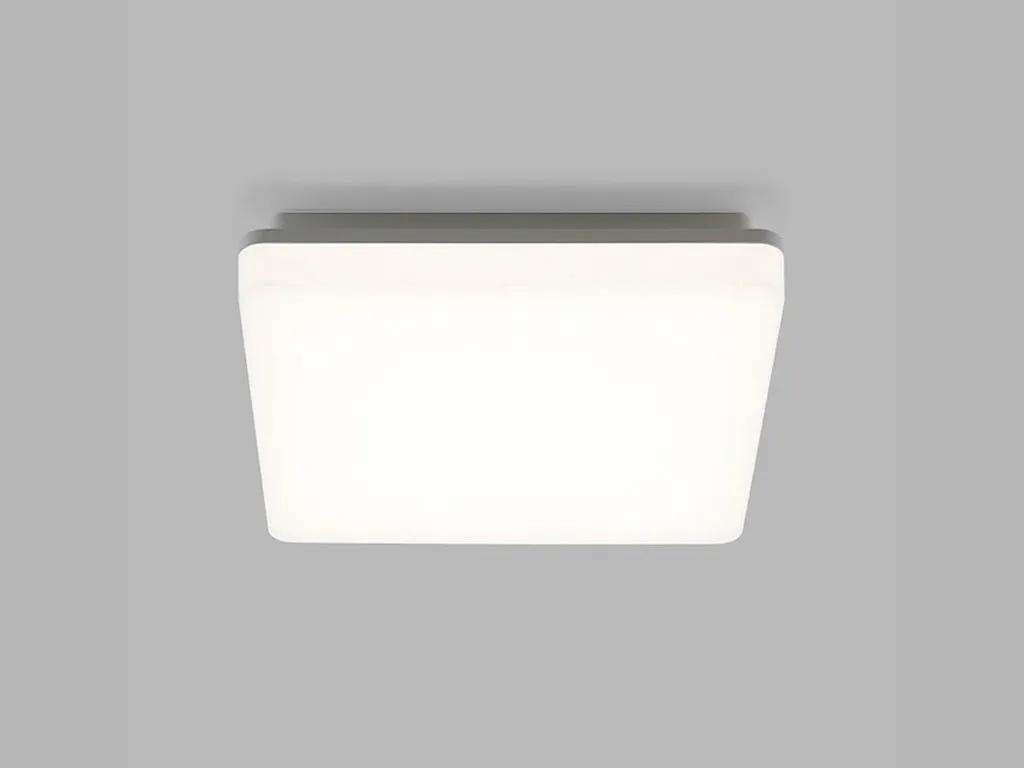 Plafonnier LED 12W haute luminosité SQUARE II plat 50mm étanche IP54