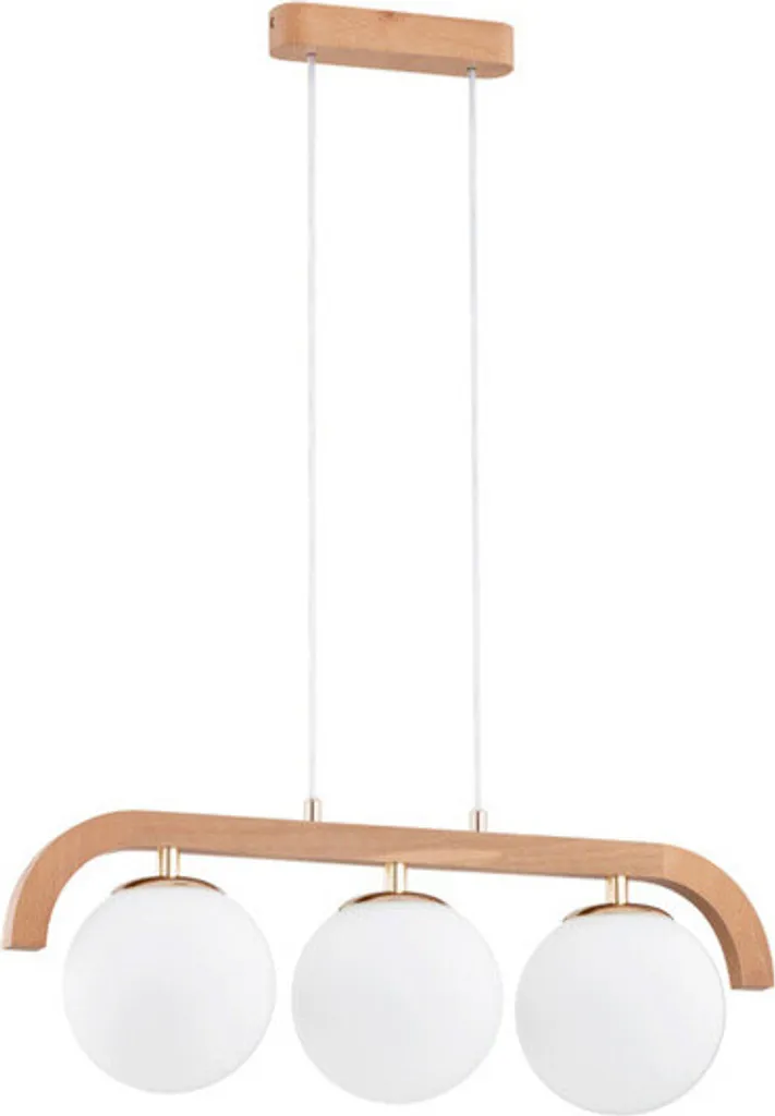 Suspension scandinave KRYZA 3 boules blanches 3xE14 10W ALF63086 Alfa