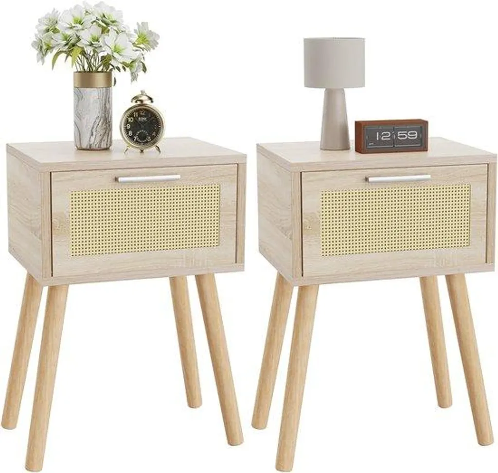Table de chevet industrielle pour chambre parentale lot de 2 unités