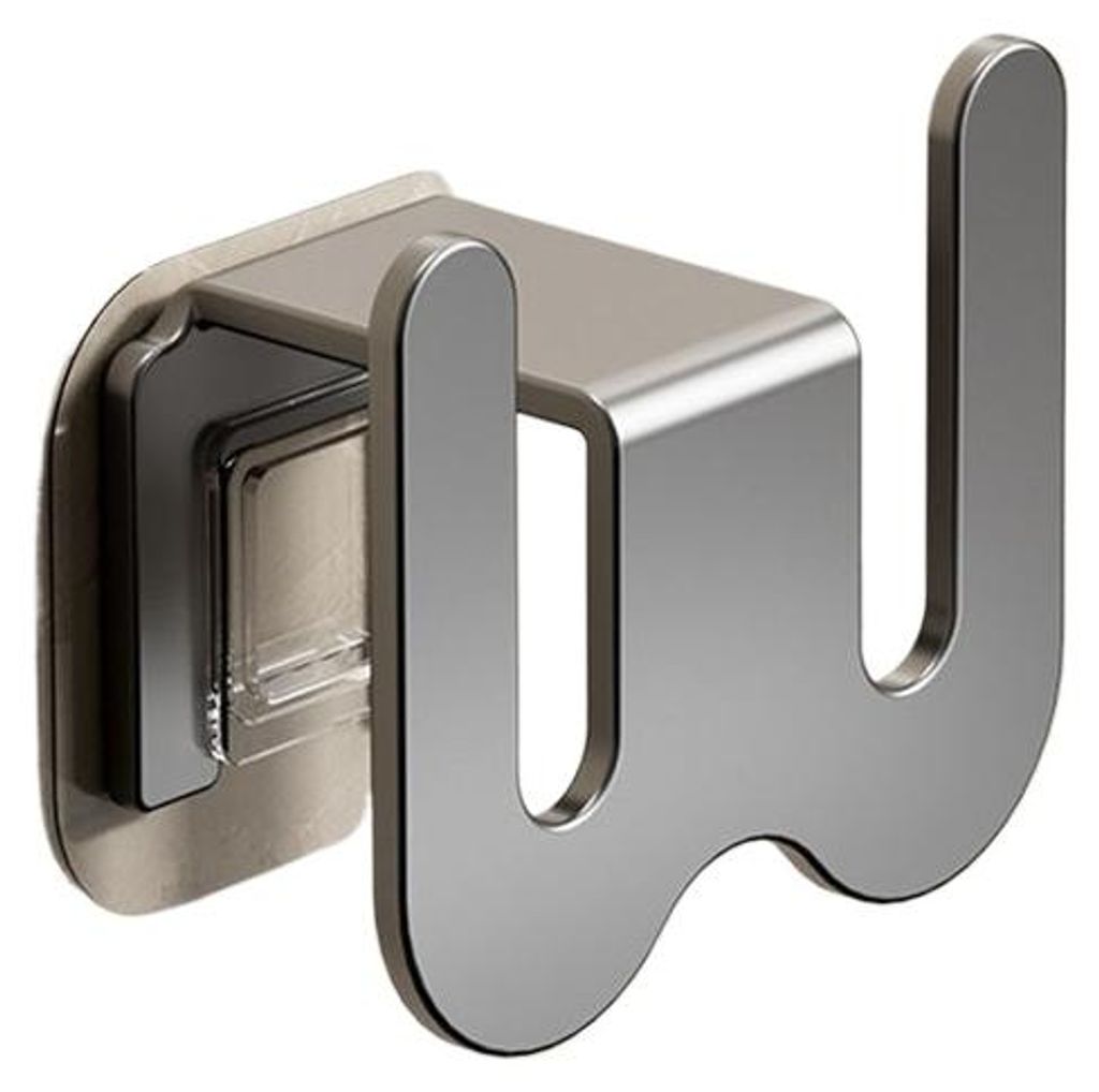 Wandhalter für Hausschuhe ohne Bohren – Badezimmer Slipper-Halter aus Aluminium, multifunktionales Wandregal,Grey