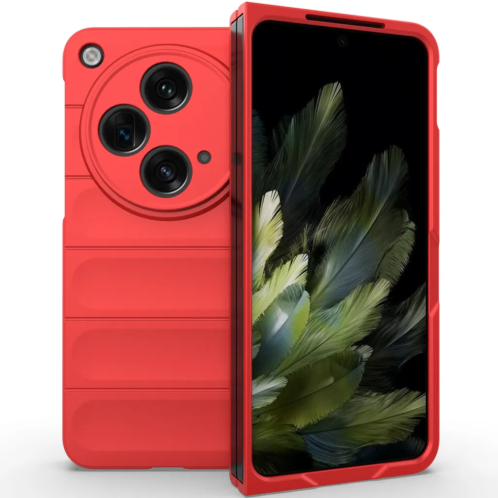OnePlus Open Cover Rossa in PC Rigido - Eleganza Opaca e Grip - 5