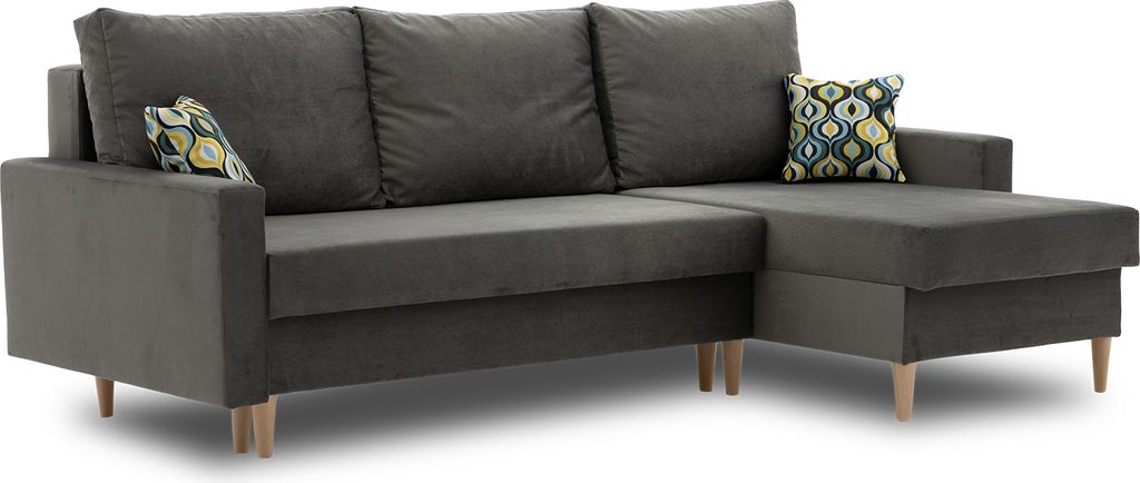 Ecksofa ETNA Pro | Schlaffunktion | natürliche Beine | schöner Stoff KRONOS 15