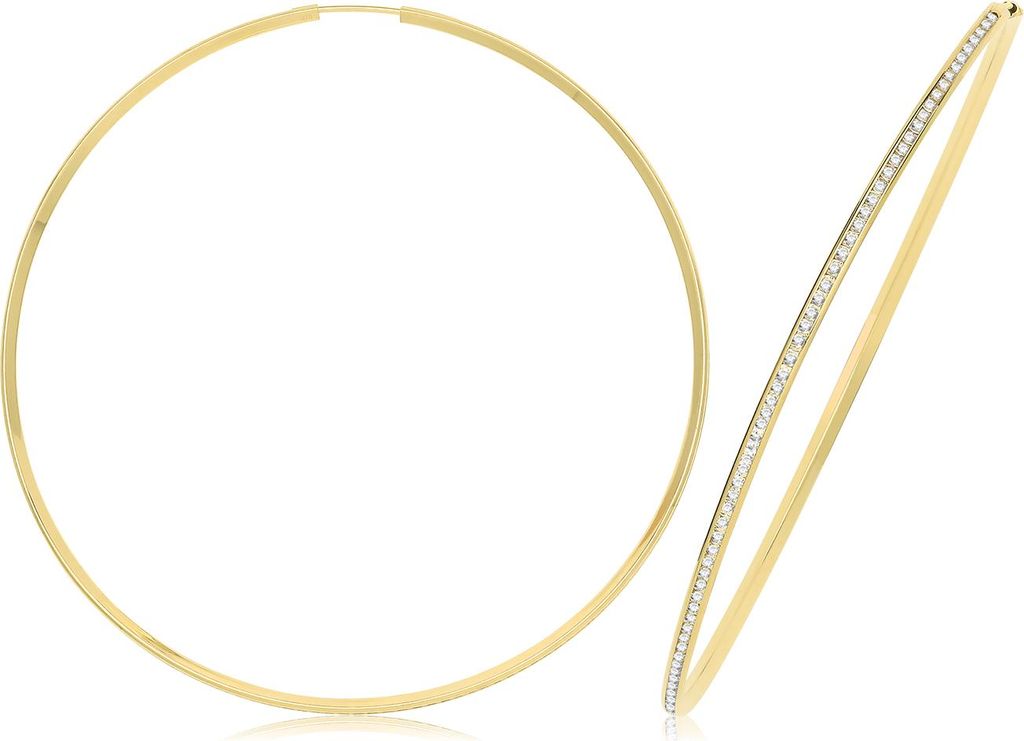 9 Karat (375) Gold Damen - Paar Creolen - 70mm; TRS369249KYMM70