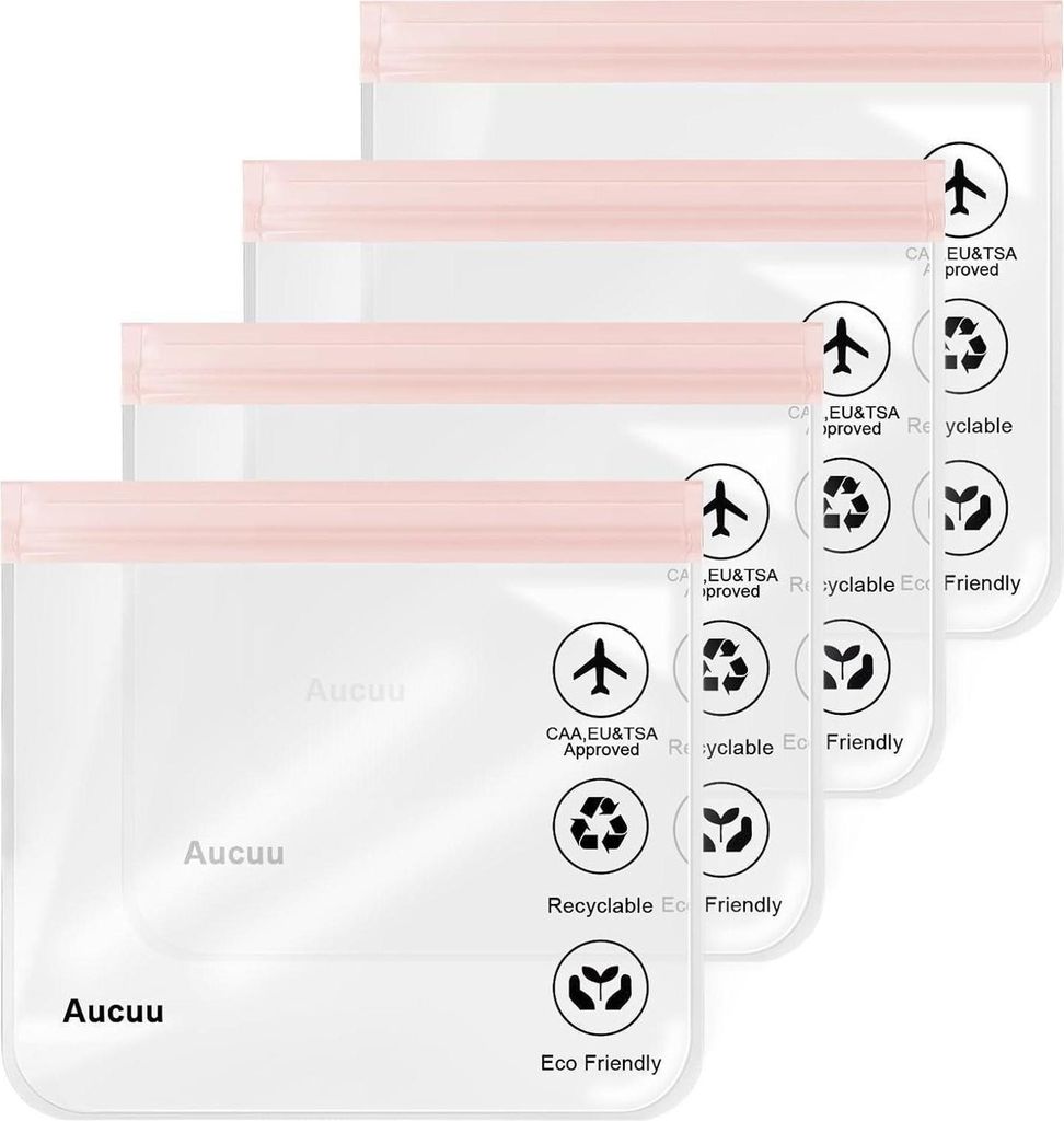 Aucuu 1L Transparenter Reise-Kulturbeutel für Flüssigkeiten Produktbild 