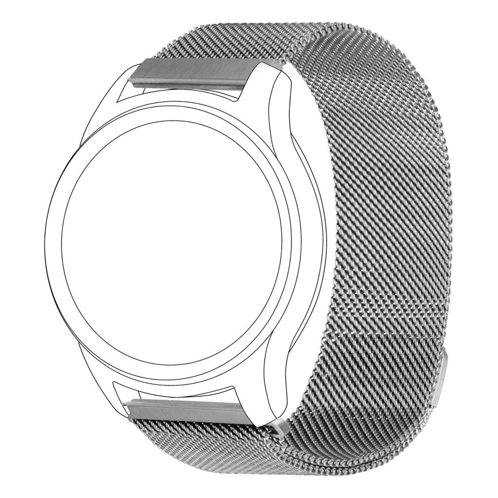 Topp 40-37-7597, Band, Smartwatch, Silber, Garmin, Garmin Vivomove Garmin Vivoactive 3, Netz