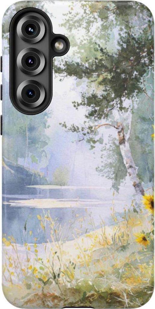 Sonnenblumen am Waldufer – Hülle Kompatibel mit Samsung Galaxy S25 Plus
