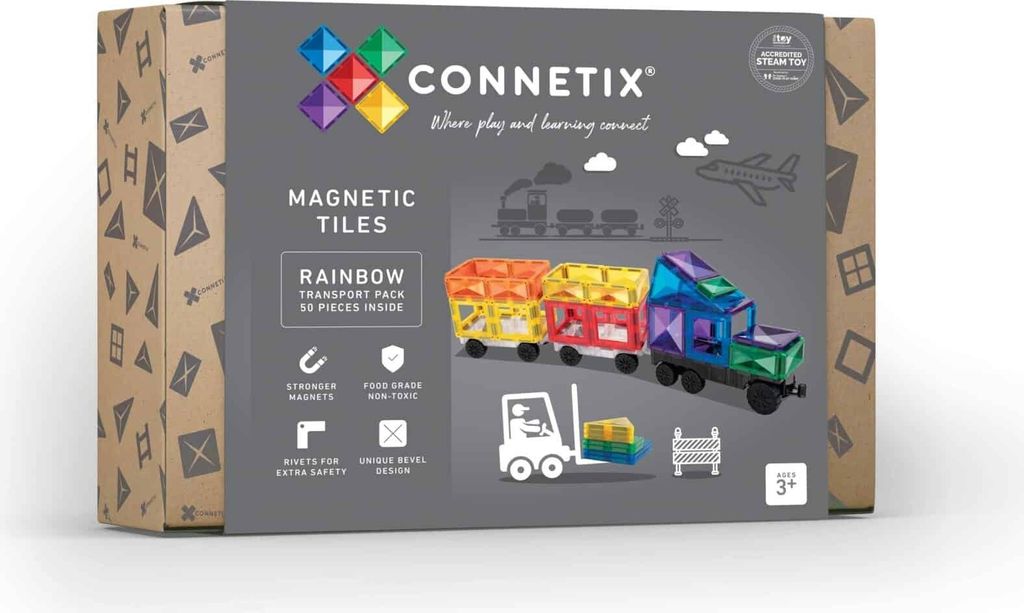 Magnetic Tiles Magnetická stavebnice 50 kusů autíček Obrázek produktu 1