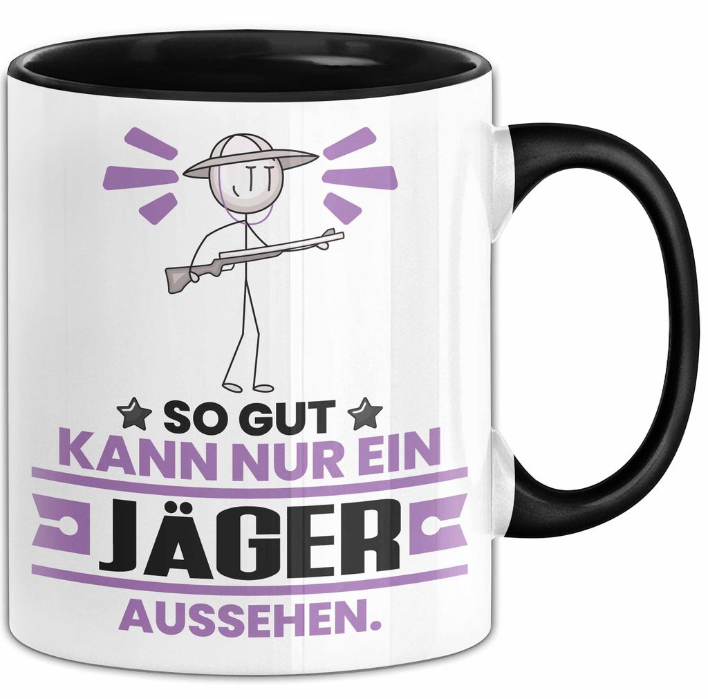 Jäger Geschenk Tasse So Gut Kann Nur Ein Jäger Aussehen Geschenkidee Kaffee-Becher (Schwarz)