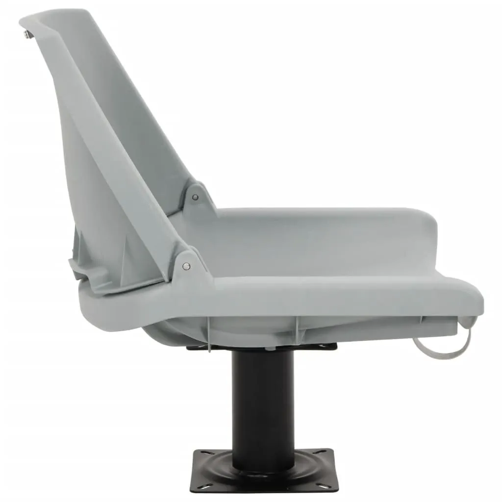 Siège de Bateau Gris Pliable sans Coussin 48 cm - Ensemble de 4 Pièces - 5