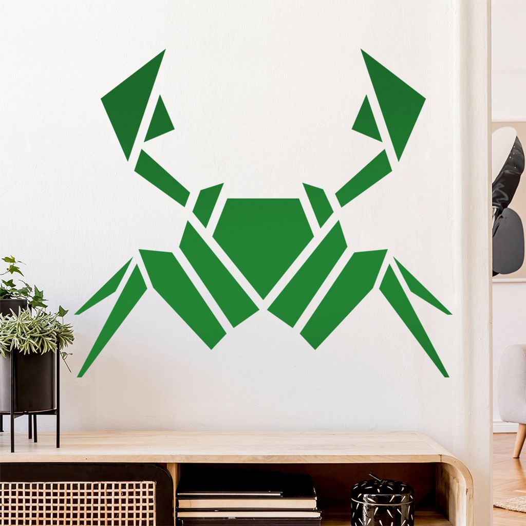 Papierfalten Krabbe Wandtattoo Wandaufkleber Wall Sticker - Dekoration, Küche, Wohnzimmer, Schlafzimmer, Badezimmer