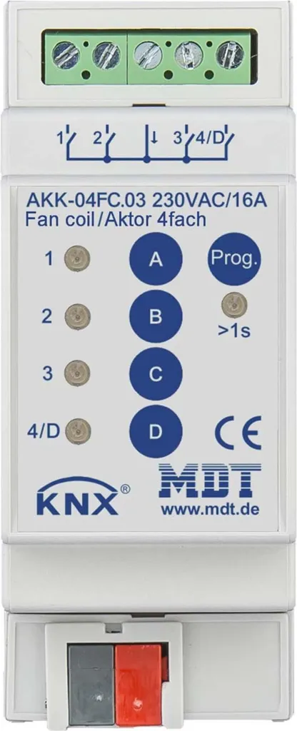 MDT KNX Actionneur de commutation AKI-0416.03 4 sorties 16A REG