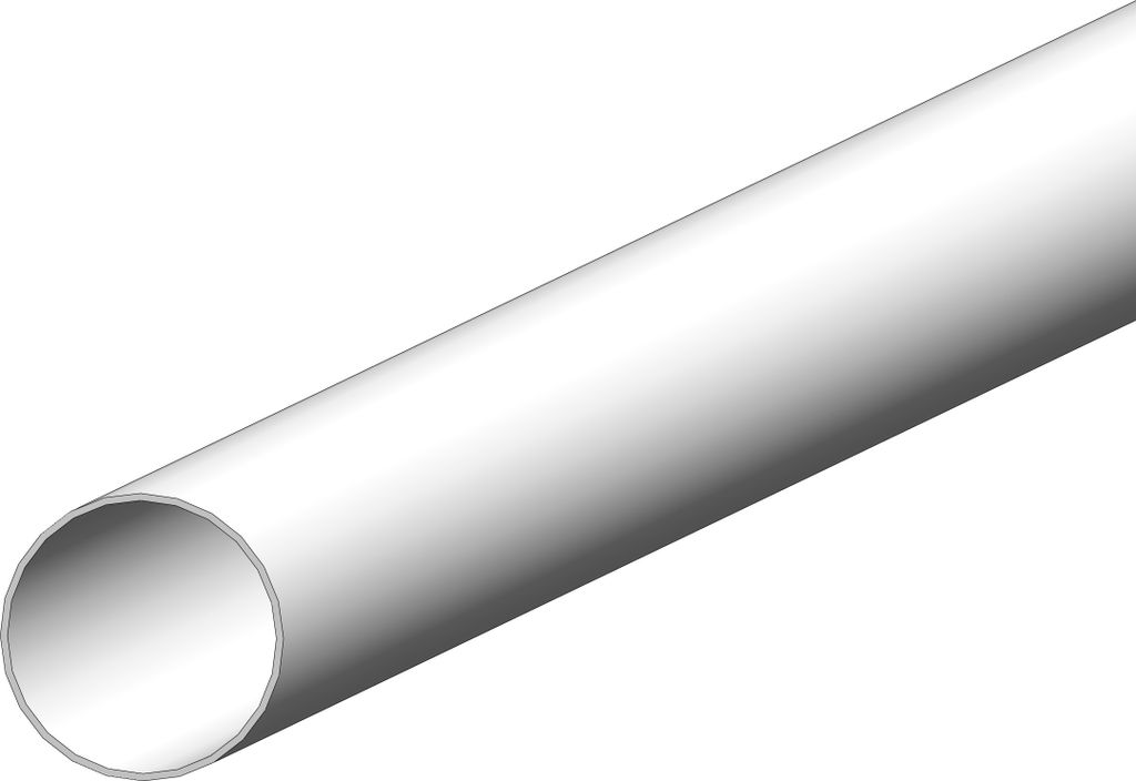 Dachrinne Halbrund 60mm Einzelteile | Fallrohr 200cm Weiss | Kunststoff PVC Fallrohr DN60 | Gartenhaus Carport Terasse