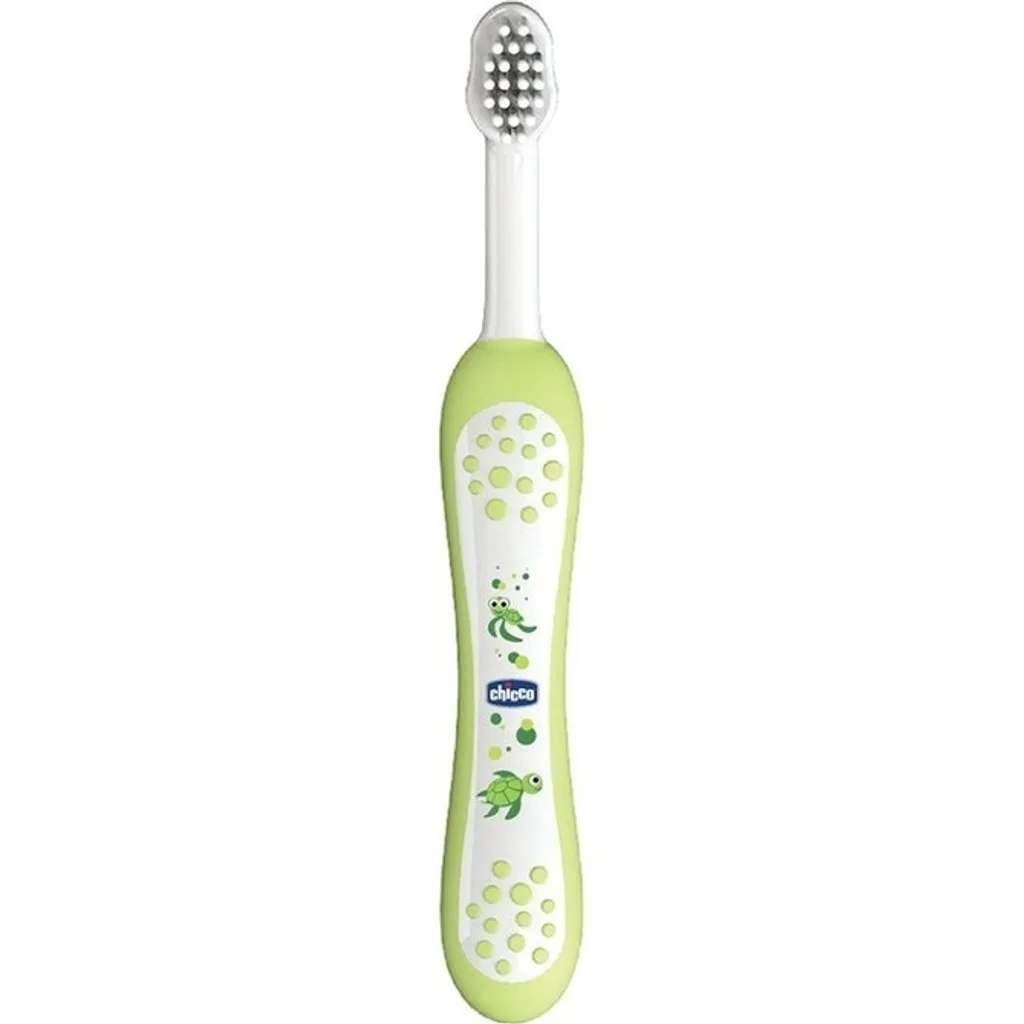 Chicco Brosse à dents bébé verte 6 mois et plus pour premier soin