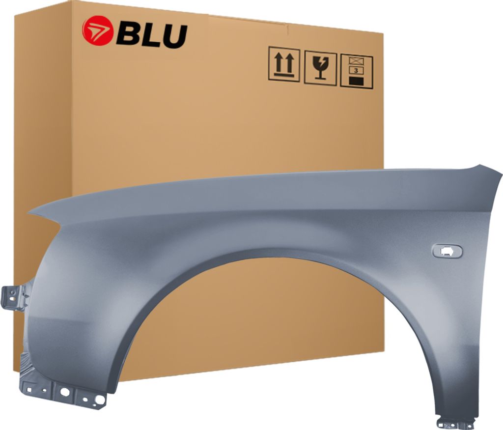 BLU Kotflügel Passend für Audi A6 C5 LY7L Links Silber AchatGrau | 1997-2001 | Vorderseite Vorne | Lackiert | Einbaufertig