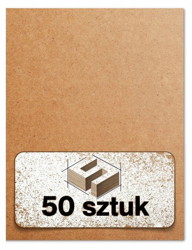 50x Płyta HDF naturalna A4 210 × 297 × 3 mm - laser, CNC, Zdjęcie produktu 