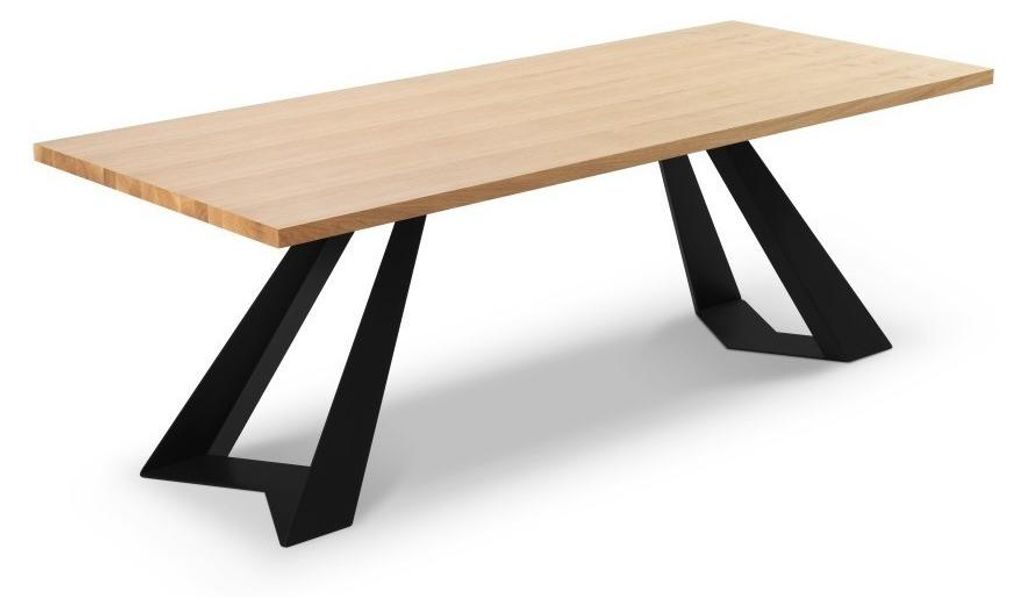 Masseno Esstisch CHICAGO 260 cm x 100 cm Rechteckig Tisch für Wohnzimmer, Küche, Eichefarben