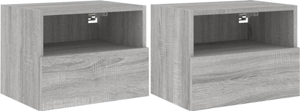 vidaXL TV-Wandschränke 2 Stk. Grau Sonoma 40x30x30 cm Holzwerkstoff
