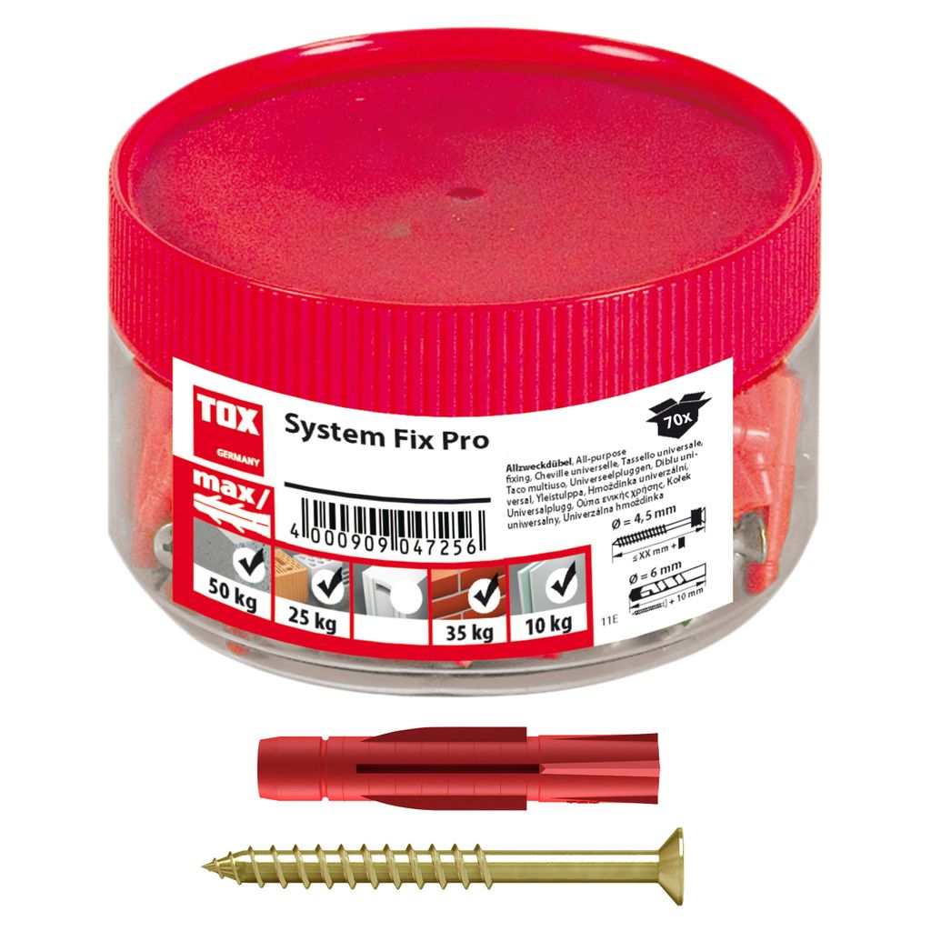 Parkett- & Regalschienenbefestigung System Fix Pro 6x36 mm