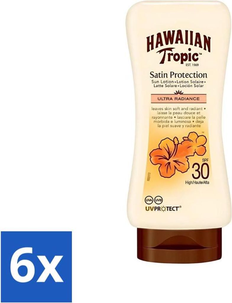 Hawaiian Tropic – Sonnenschutz – Protect Hydrate Sun Lotion SPF 30 – Schützend & Feuchtigkeitsspendend – 180 ml - Vorteilspack - 6 Stücke