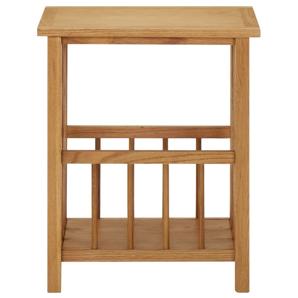 Tavolino con Portariviste 45x35x55 cm Massello di Rovere Immagine del prodotto 