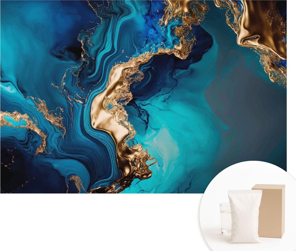 Fototapete - Wandbilder für Wohnzimmer - 104x70 cm - Dekorative Wandfolie - Modernes Design für Wanddekoration - Tapeten für Innenräume - Farbe...