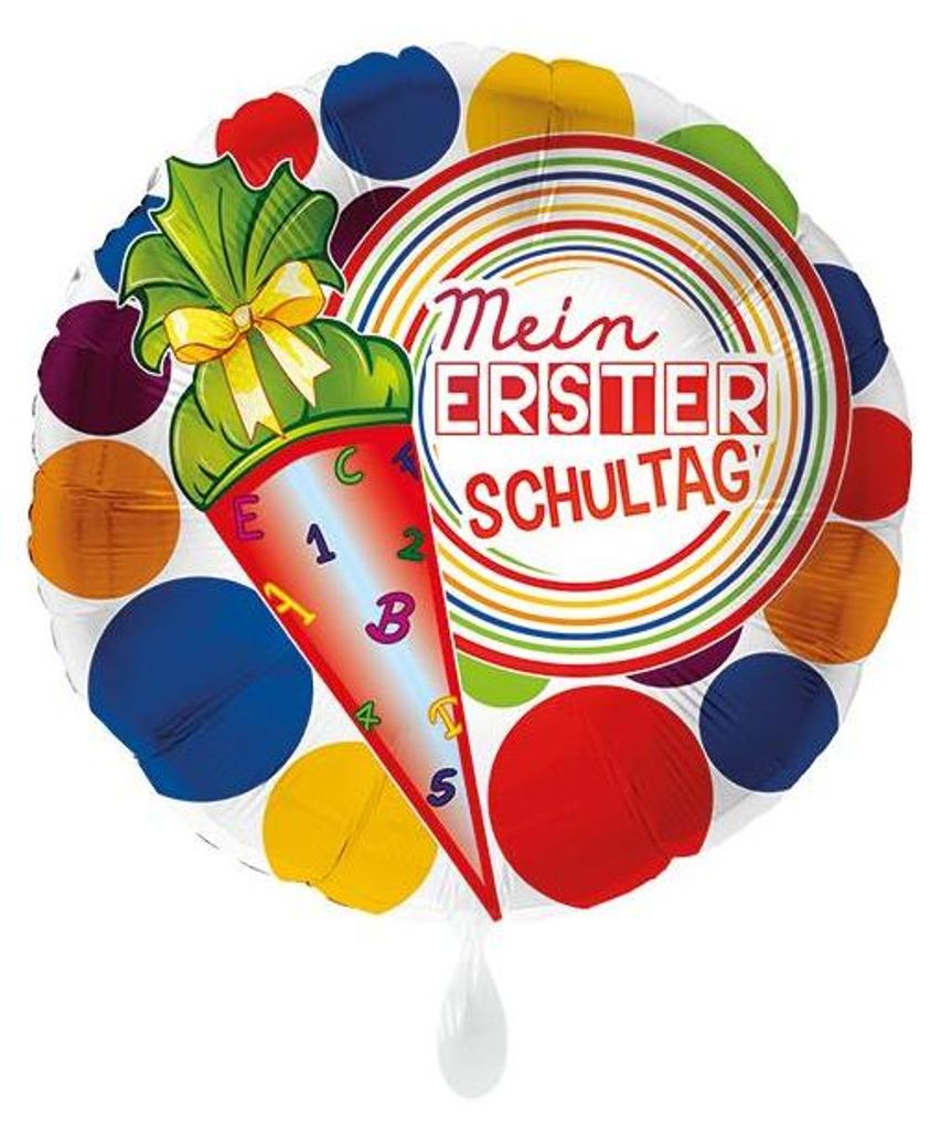 18"/Ø43cm Folienballon "Mein erster Schultag"
