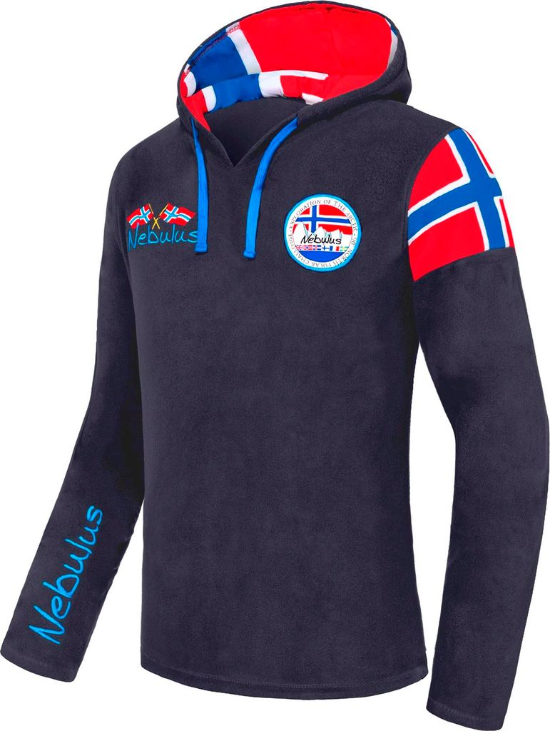 Nebulus Fleecepullover COSY Herren, warmer Fleecepullover, Pulli aus Fleece mit Half Zip Reißverschluss, Q1688 - Herren, dunkelgrau, L