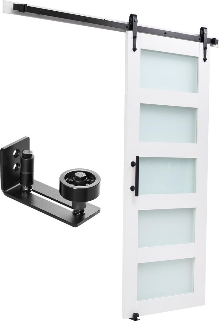 Porta scorrevole SucceBuy in stile fienile con kit di Immagine del prodotto 