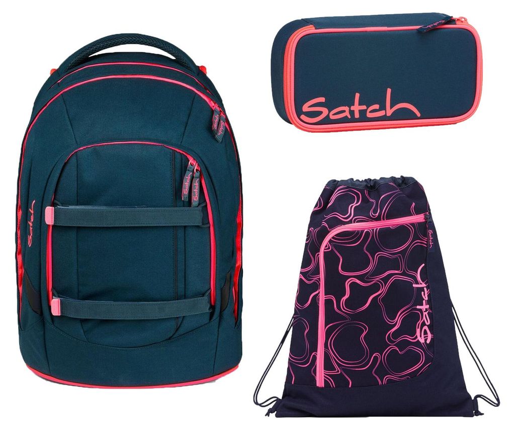 Satch Pack Schulrucksack Set Pink Phantom 3tlg Produktbild 