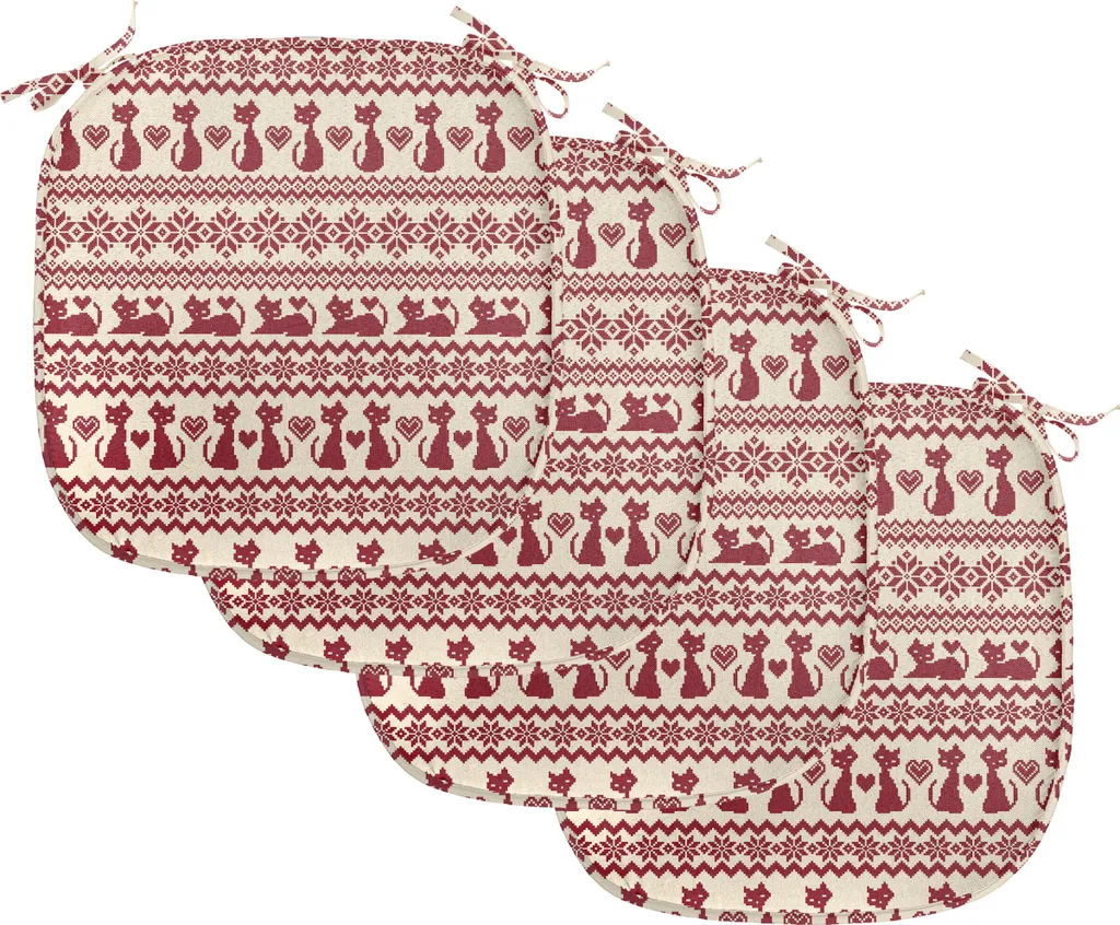 Cuscini Sedie Antimacchia Impermeabili - Set 4 Pezzi 40x40 Gatti