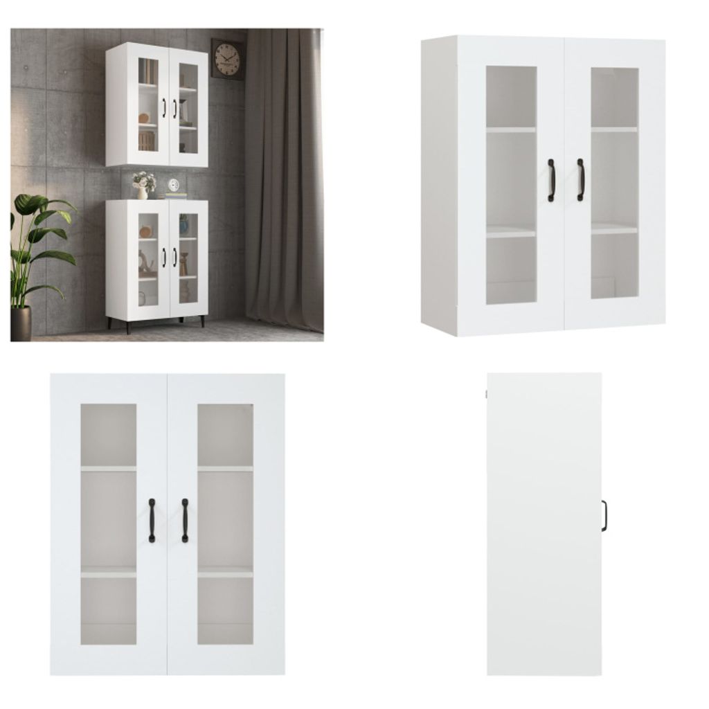 vidaXL Hängeschrank Weiß 69,5x34x90 cm - Hängeschrank - Hängeschränke - Wandschrank - Wandschränke