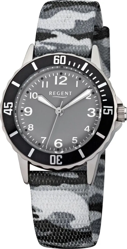 Regent Uni F-941 : Montre analogique en acier inoxydable et verre minéral