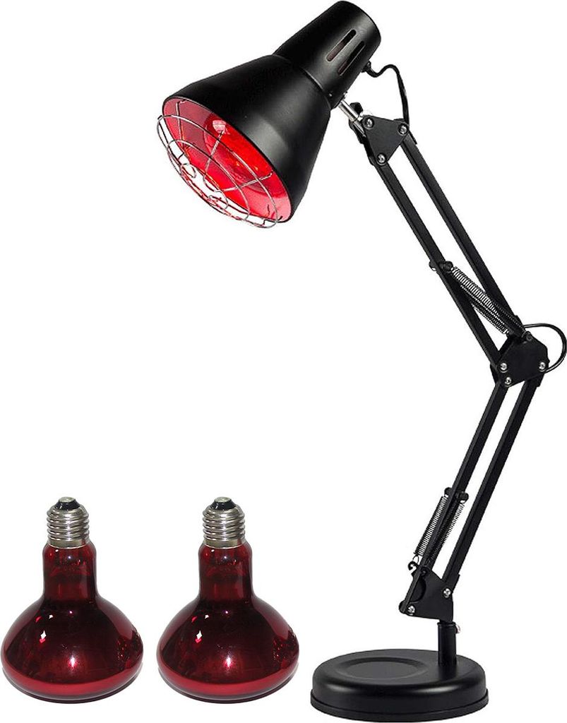 Rotlichtlampe 150 W, Infrarot-Wärmelampe mit Timer, 9 Temperaturstufen, 220 V, ohne Leuchtmittel, ideal für gezielte Wärmetherapie