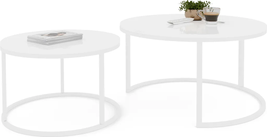 Table Basse de Salon Modulable 2 en 1 Blanche pour Espace Gain de Place - 7