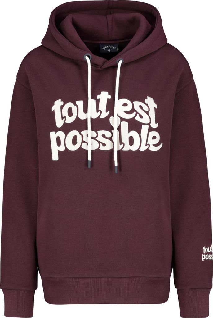 Eight2Nine Kapuzensweatshirt mit Aufdruck und Stickerei Größe: XXL