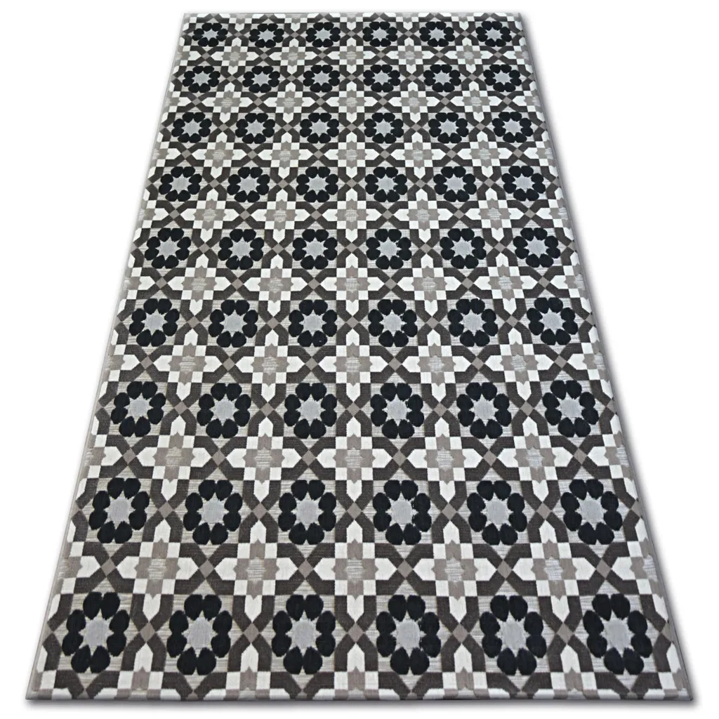 Tapis marron facile à nettoyer LISBOA 27206/875 fleurs 120x170 cm durable