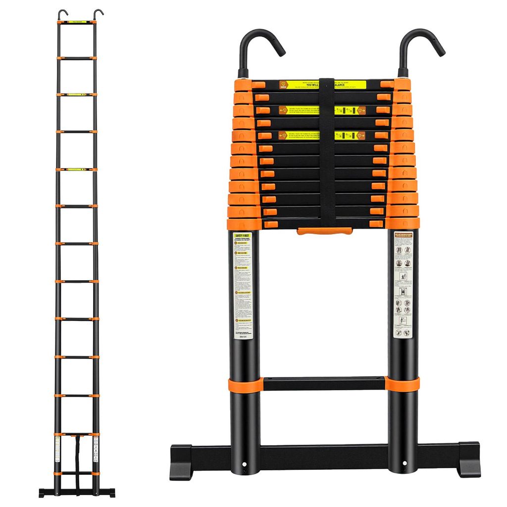 Teleskopleiter Mehrzweckleiter 5m Ausziehleiter bis 150kg Produktbild 