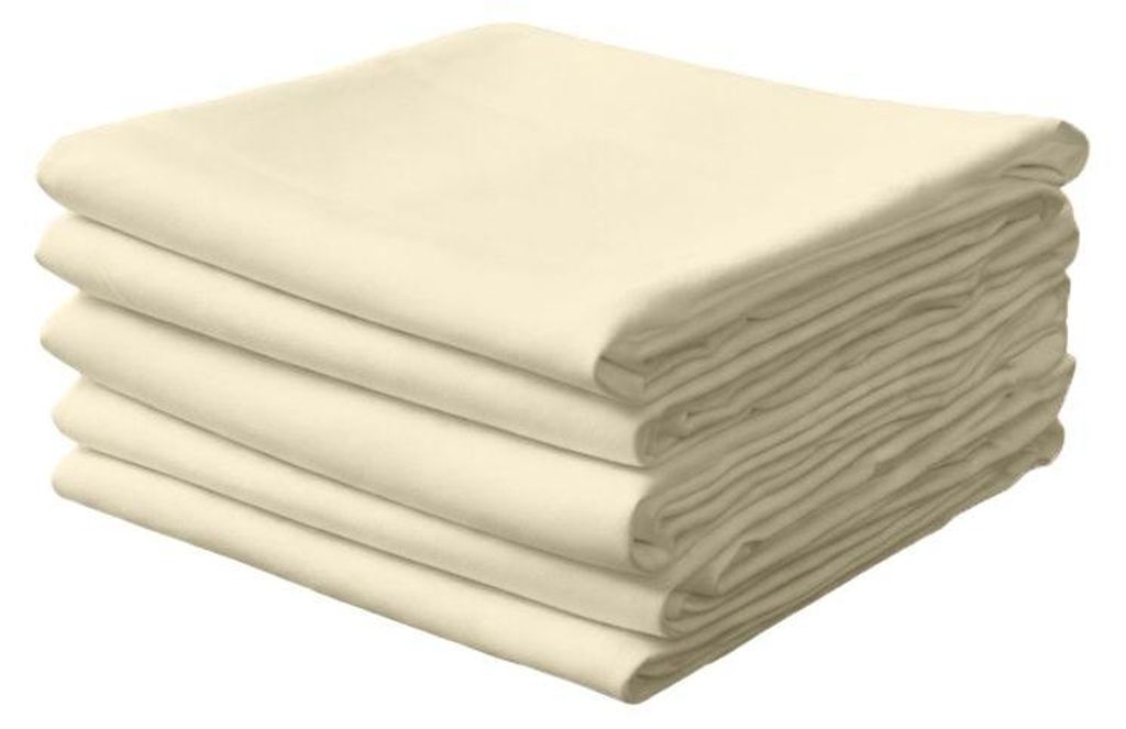 Stoffservietten Creme 45x45 cm – zeitlose Tischservietten, Set 10 Stück, elegant & wiederverwendbar