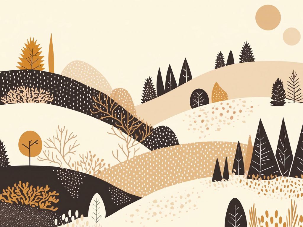 Plakat 40x30cm Herbst in den Hügeln