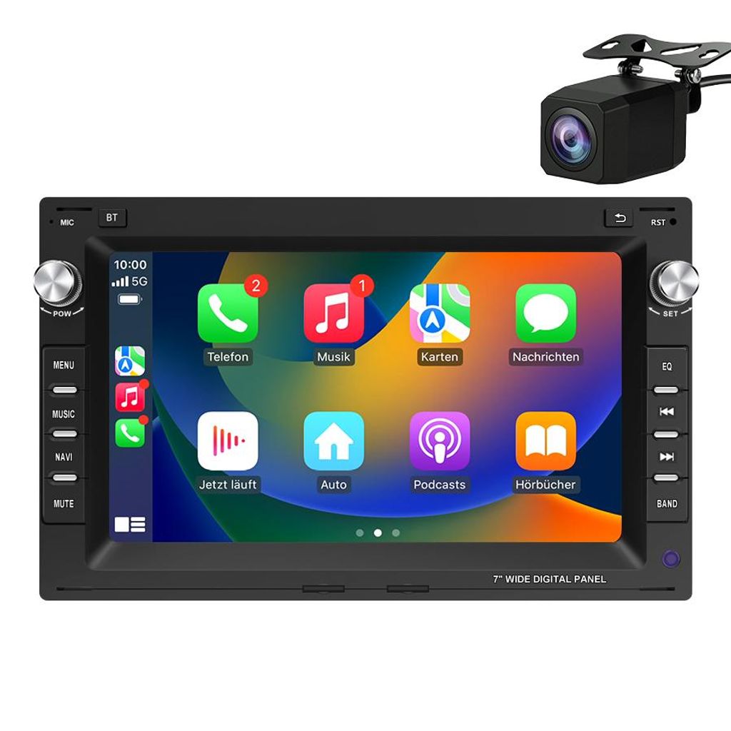 Mit Rückfahrkamera Radio 7 Zoll 64GB für VW Golf 4 Polo 9N Produktbild 