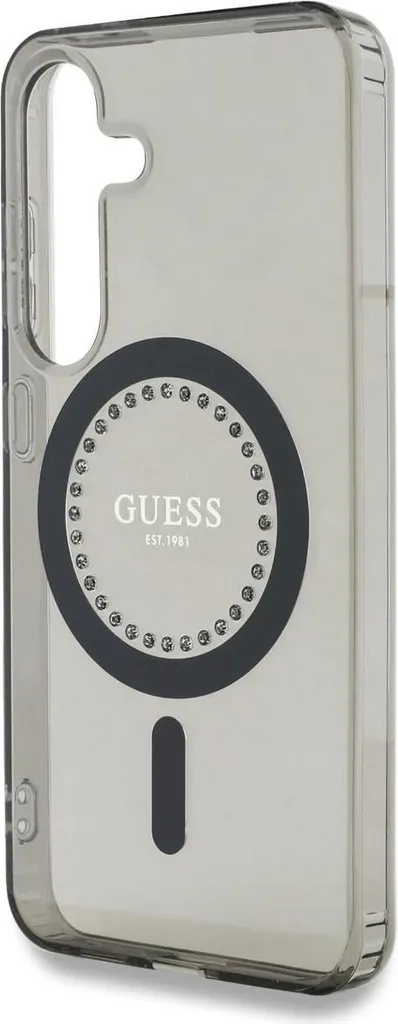 Custodia Samsung S25 Guess MagSafe Nero Strass - Protezione Lusso - 6